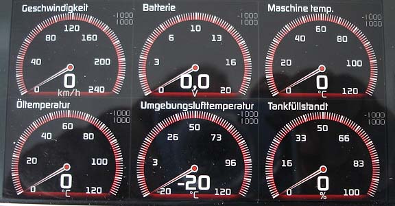 Anzeigen der (für mich) relevanten Fahrzeugdaten